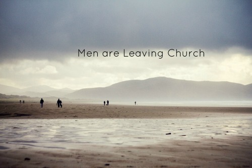 men are leaving church