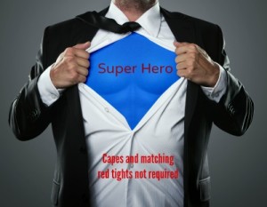 super hero, Capes and matching red tights not required